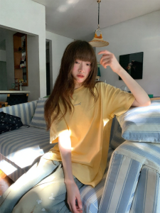 NIHAOKANONG | Áo Thun Tay Ngắn In Chữ Minimalist