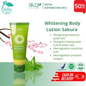 SR12 Whitening Night Body Lotion Perawatan Pemutih Kulit Melembabkan Sebagai Anti Oksidan 100ml