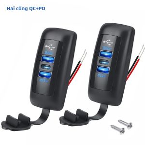 kebidumei | 1/2 Chiếc 12V RV USB Ổ Cắm Type-C PD3.0 & Dual QC3.0 Sạc Xe Hơi Đa Năng Tự Động Adapter Cho Mềm ATV Ổ Cắm Sạc Nhanh