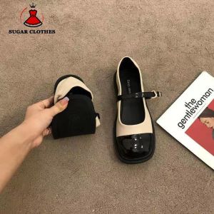 French Evening Breeze Gentle Thick Sole Mary Jane Single Shoes Womens Shoes Summer Fragrant English Small Leather Shoes