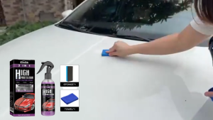Rayhong 3-in-1 Nano Ceramic Coating Spray – Cleans Polishes Protects Water-Repellent Stain-Resistant Brightens Car Paint Quick Scratch Repair