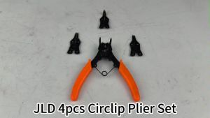 JLD Circlip Plier Set 4PCS Pliers Tools Set BLACK Pliers Heavy Duty