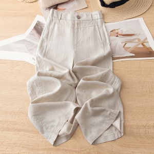 MEITESIJIAONU | Quần Dài Chất Linen Tencel Đùi Rộng Ống Đứng Cho Nữ Mùa Hè Siêu Nhẹ Thun Co Dãn