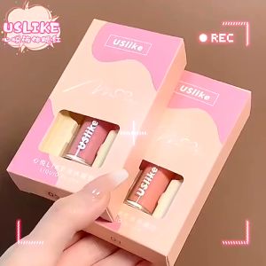 Lipstik Lid Mud Smooth Lip Clay Liquid Blush on Natural Velvet Lipstick Cheek 2in1 Lip Glaze Lip Cream Warna Merah Nude