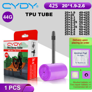 CYDY Bicycle TPU Inner Tube 20x1.9/2.0/2.1/2.2/2.25/2.3/2.35/2.4/2.5/2.6 Tyre French Valve 45mm BMX Camera Bike Tire 20"pneu 425