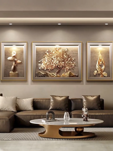 Set of 3 Mural Living Room Wall Art Bedroom Hotel Room Decor Triptch Wall Mural Painting