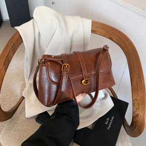 กระเป๋าสะพายข้างสไตล์ฝรั่งเศสหรูหราสำหรับผู้หญิง กระเป๋าสะพายข้างแบบมีซิป กระเป๋าสะพายข้างแบบยาวสำหรับทำงาน กระเป๋าสะพายข้างแบบสะพายข้าง