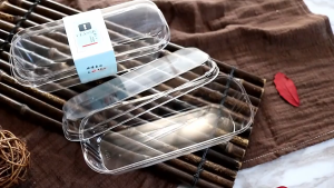 50Pcs/100Pcs  300ML Mini Loaf Deli Dessert Container for Desserts Cups Cake Box