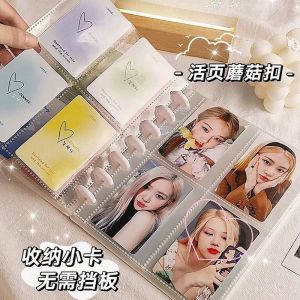 Mushroom Buckle Mini Truck Card Binder My Little Pony Storage Book Inner Page Four Grid Transparent Loose-Leaf Star Polaroid Album