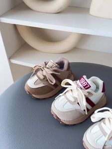 BUBBLE KIDS Childrens Sneaker Spring Autumn New Toddler Shoes Childrens Casual Shoes Leather Waterproof Girls Baby Boys Non-Slip Soft Sole Sneakers Sneaker