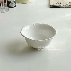 French Style Relieve Ceramic Western Dinner Plate Middle Age Pasta Bowl Dish Set High End Sensation Ins Style Edge Design