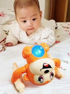 Đồ Chơi Điện Tử Macaque Nhảy Múa Cảm Ứng Âm Thanh Giáo Dục Sớm Cho Trẻ Em Luyện Tập Bò Lên Đồ Chơi Động Vật