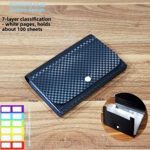 Large Capacity A6 Multi-layer Accordion Bag Receipts Documents Clip Coin Purse Card Holder Storage Organizer Business Supplies