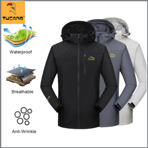 Tucano แจ็คเก็ตยุทธศาสตร์สำหรับผู้ชาย Outwear ทหารแจ็คเก็ตกันน้ำพร้อมHood แจ็คเก็ตน้ำหนักเบาเสื้อผ้าซิป Windbreaker