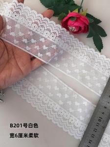 Vải Ren Viền Đàn Hồi Dài Màu Trắng Đen Thủ Công Cho Quần Áo Búp Bê Và Dây Buộc Tóc Vải DIY May Vá Phụ Kiện