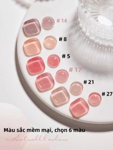 1-30 Chiếc ZH Băng Trong Suốt Dưỡng Ẩm Sữa Da Gel Sơn Móng Tay Hồng Màu Tự Nhiên Làm Trắng Da Đồ Dùng Làm Móng 12Ml