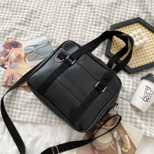 Cute School Uniform Style Handbag Womens Crossbody Bag Soft PU Leather Commuter Bag Single Shoulder Bag for Young Girls