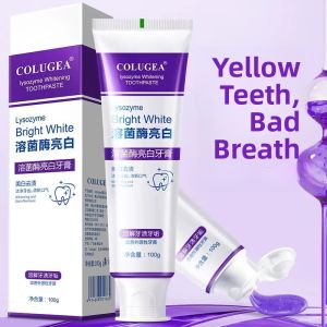 Lysosomal Enzyme Brightening Toothpaste Whitening ens Breath Purple Toothpaste Stain Removal Sparkling White Home Teeth Cleaning Maigoole