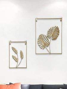 Anrrun Dinding Besi Sofa Ruang Tamu | 40x60 cm Hiasan Dinding Ruang Tamu Mewah dan Aesthetic Dekorasi Dinding Hiasan Ruang Tamu Hiasan Dinding Tempel Tembok Pajangan Rumah