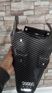 3pcs Paket Scoopy Karbu Carbon Spakbor Belakang Knalpot Kipas