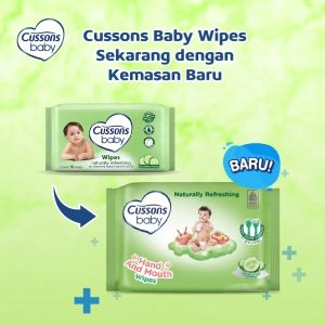 Cussons Baby Wipes Natural Refreshing - Tisu Basah 45s X3