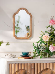 Retro Solid Wood Frame Mirror