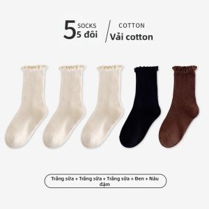 Vớ Dài Ngang Đùi Cotton Mới Hè