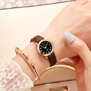 【Free Shipping】Exquisite Ladies Casual Watch Retro Leather Female Clock Fashion Mini Design Clock Watch for Women