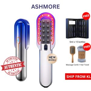 ASHMORE Red Light Therapy RF Hair Health Comb Scalp Massage