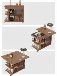 DONGMU | Foldable Mobile Multifunction Solid Wood Coffee Table