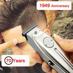Kemei KM-1949 Rechargeable All Metal Men‘s Clipper Electric Cordless Hair Trimmer 0mm Baldheaded T Blade Haircut Machine