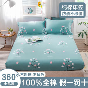 2025 New Pure Cotton Bed Canopy Single Piece Full Cotton Dustproof Mattress Cover Protector Soft Fabric Universal Cartoon Pattern