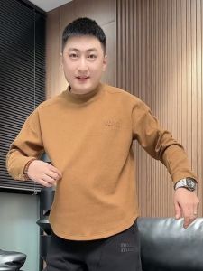 Mens Spring Autumn Double-Sided Fleece Embroidered Letter Button Half-High Collar Sweatshirt Warm Casual Base Shirt