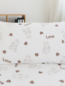 Áo Chăn Gối Hoạt Hình Bằng Vải Cotton Nguyên Chất Mới 2023 Của Coffee Rabbit Áo Chăn Gối Dùng Một Người Tại Nhà Cho Trẻ Em