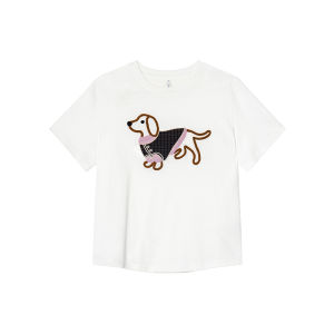 NIHAOKANONG | Áo Thun Dachshund Thêu Slim Fit Bông