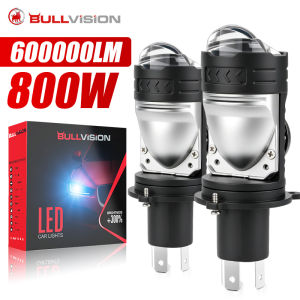 1PC Projector H4 Lens LED Mini Bi Led 800W Headlight Bulbs Canbus 9003 HB2 High Beam Low Beam 6000K White Motorbike Turbo Lamps