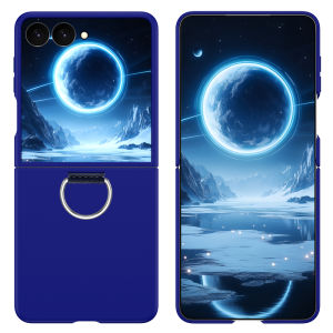 Candy Color Skin Feel Matte Phone Case For Samsung Galaxy Z Flip 8 7 FE 6 5 4 3 ZFlip8 With Ring Holder Shockproof Bumper Cover