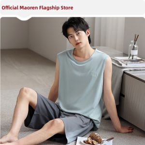 MiiOW | Cool Touch Lightweight Mens Sleepwear Vest Shorts Set