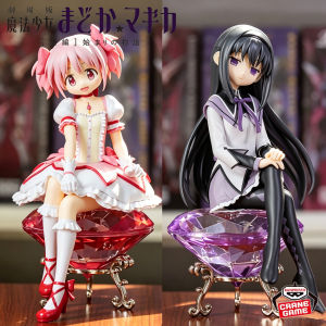 Bandai | 2026 Puella Magi Madoka Magica Figure Kaname Madoka Akemi Homura Noodle Stopper Sitting Anime PVC Figure Desk Ornament Toys Gift