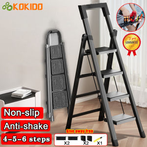 【Bearing 150KG】4/5/6 Step Household Aluminum Folding Step Ladder Multi-Functional Workbenches home Anti-slip Aluminum Ladders Herringbone Ladder