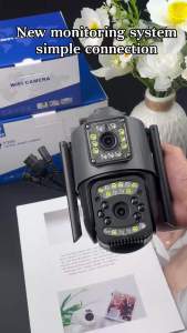 ซื้อ 1 รับ 1 V380 PRO กล้องสองเลนส์ WiFi หน้าจอคู่ 2กล้อง ดูพร้อมกันได้ Color Full HD 8ล้านพิกเซล กลางคืนภาพสี กล้องวงจรปิดไร้สาย