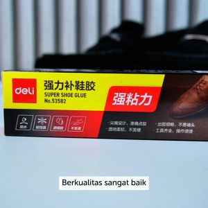 Deli Super Glue / Lem Sepatu / Lem Serba Guna 60 ML Gratis Perlengkapan Tambal Sepatu 53582