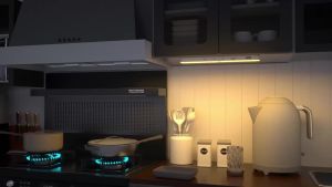 Wireless Sensor Under Cupboard Light Rechargeable LED Lamp Dimmable Magnetic Type-C Fixture for Kitchen Entryway Bathroom Pantry