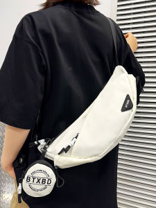 Mens Sports Chest Bag 2025 New Style Mobile Phone Crossbody Bag Letter Single Shoulder Hiking Bag Leisure Activity Bag