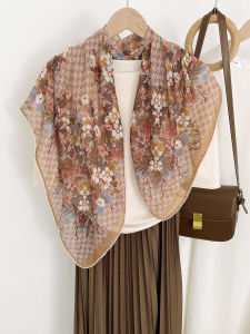 Khăn Choàng Lụa Hoa Mùa Hè Mới Nhẹ Nhàng Chống Nắng Đi Biển Phòng Điều Hòa Không Khí Chống Gió Khăn Choàng Quấn Cổ