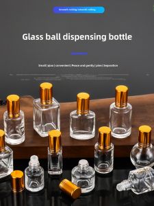 Sealed Glass Roller Bottle for Massage Essential Oil And Medicine Water Transparent Small Mouth Cosmetic Tool Empty Bottle