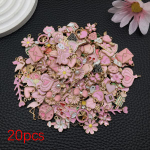 20/50/100pcs Pink Charm Assortment (Random Mix) - DIY Craft Supplies for Handmade Earrings Bracelets Necklaces & Keychain/Bag