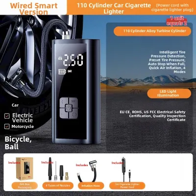 HELLOLEIBOO | Portable Wireless Car Inflator for Tires
