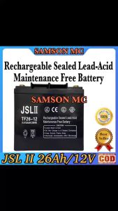 JSL II 26Ah 12V Regulated Sealed Lead Acid Battery for Medical Devices/UPS/Solar/Toycar Valve Rechargeable Vrla Battery