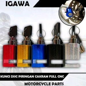 Kunci Gembok Disc Cakram Bulat Full Aluminium CNC untuk Motor Sepeda Bikers Accessories
